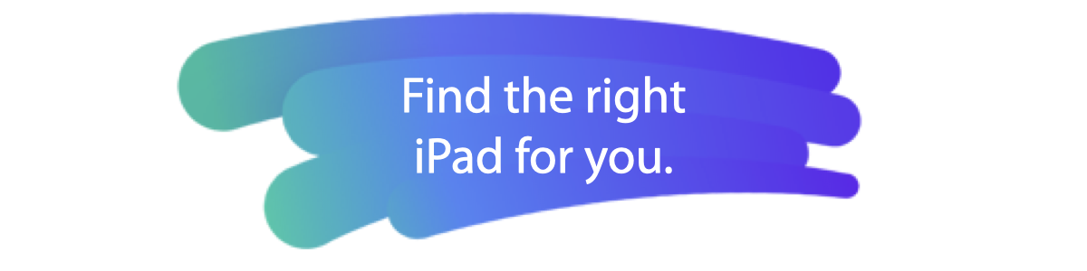 Find the right iPad for you